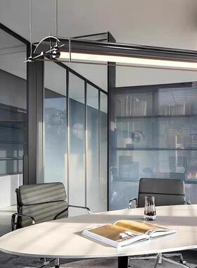 现代极工简餐厅吊灯创意黑风色长条业设计师款中鸟台前吧台VGS办