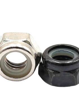 【现货直发】8级发黑DIN985 防松螺母 六角尼龙锁紧螺母 规格齐全