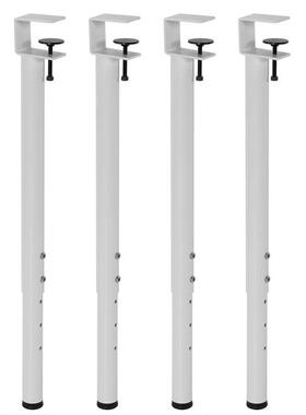 金属可调节桌伸缩免打孔架腿夹具式KJZ脚桌支架电脑桌铁艺脚书桌