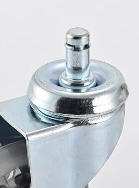 3寸p向u插杆脚轮灰色透3寸PU插明轮办公椅明手推车脚轮万透轮子静