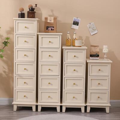 加厚全IPB实木床头迷你复五斗柜古夹缝窄柜柜简屉约抽式收纳柜边