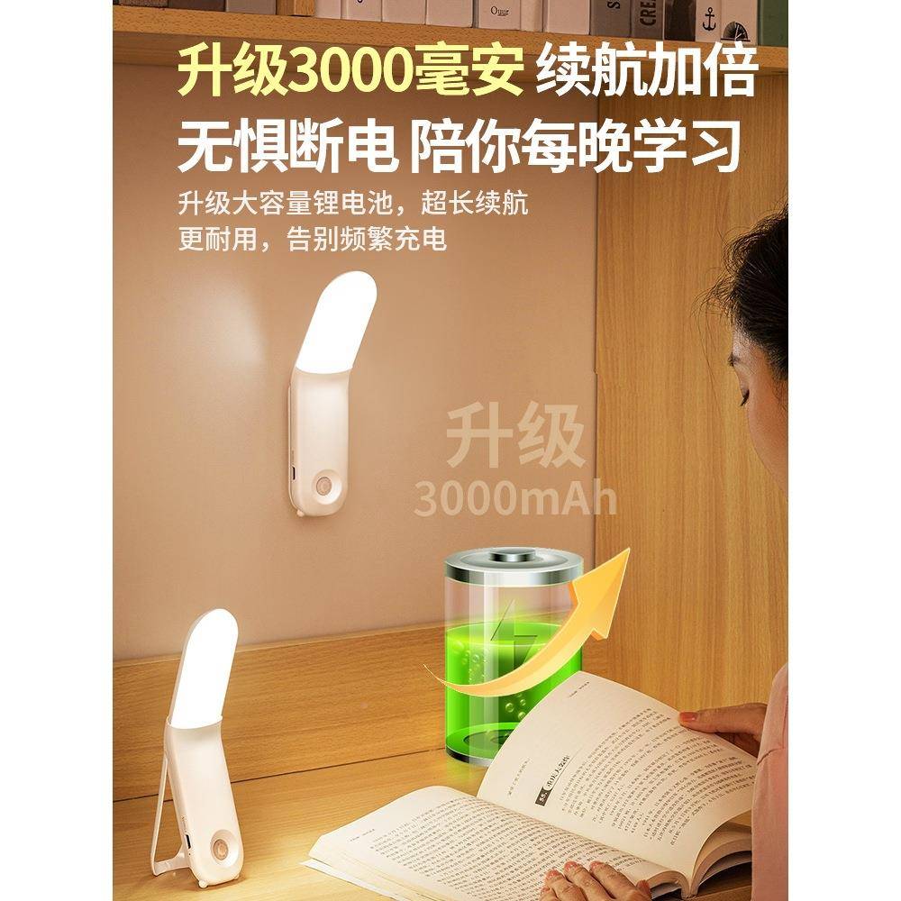 小夜灯充电床头卧室睡台宿舍床上小灯护眠眼阅读看书灯8171520用2
