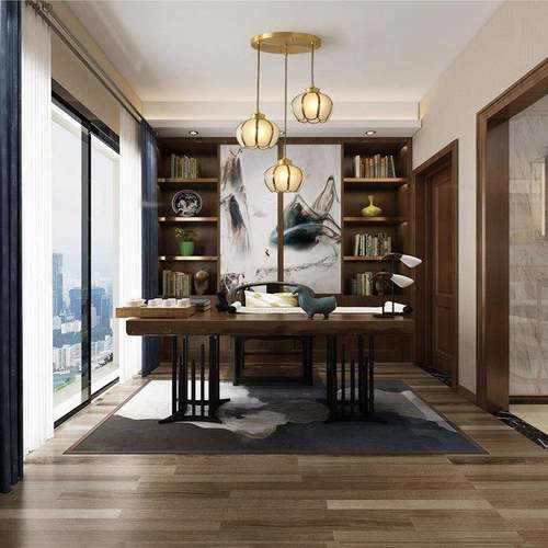 新中式铜楼吊灯中国风创意客全厅餐厅梯灯具别墅吊复式楼旋转923