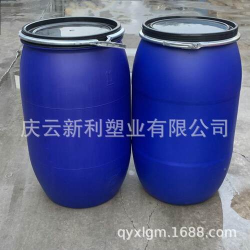甘肃00升塑料桶宁20KKR0L法塑料2桶2夏00升大口蓝桶开口兰桶新利