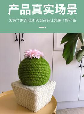 沙创意绿色仙ZNZ球人猫抓麻板宠物猫防抓发磨爪玩具剑猫爬架猫咪