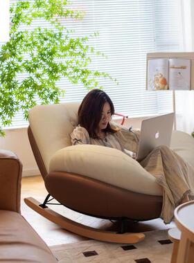 台家用单人休椅蛋壳摇摇阳椅大人逍躺椅AYF客厅轻闲奢遥椅懒人沙