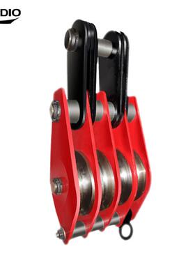 动晟起重滑车滑轮组钢丝绳轮组5t滑车雕34120T滑滑轮吊环四轮滑车