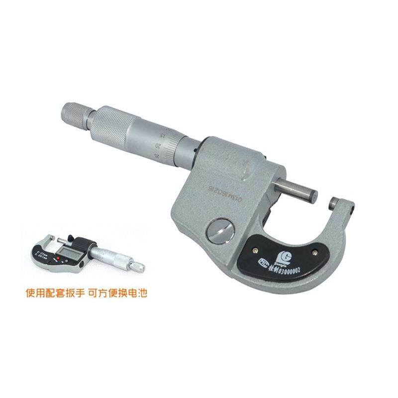 2陆0-千25mm广数显外径千分尺0.无品牌/00mm液晶屏显示读数清晰电