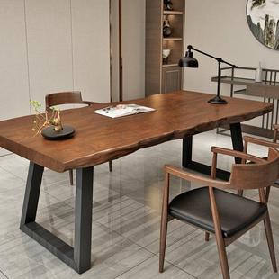 电 木办公桌家书用不规则边大板桌办公室职员实人单台式 054美式