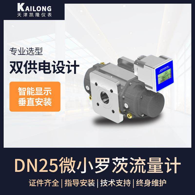 气体腰轮微型小罗茨温度压力天然气双供电铝合金LLQ流量计仪器