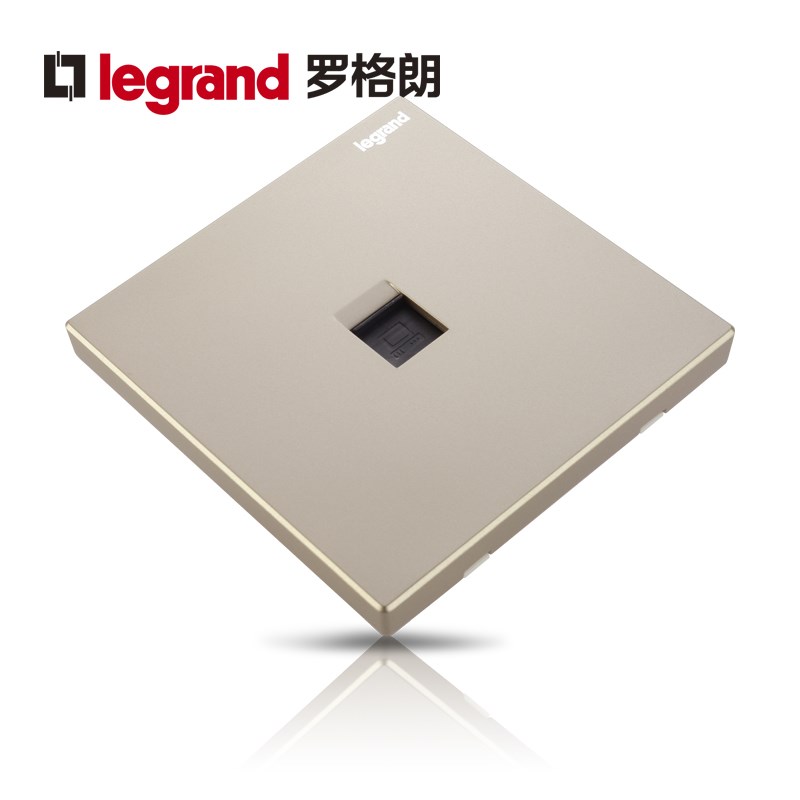 罗格朗开关插座面板仕典逸景米兰金一位单电脑网络网线墙壁8型