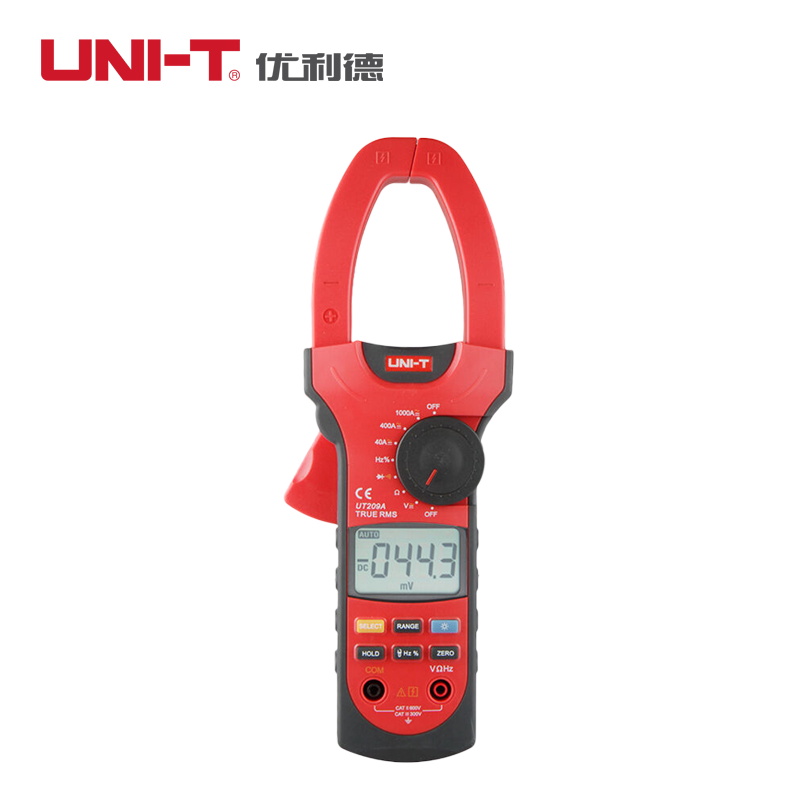 优利德数字钳形表UT207/208/209交直流电流高精度钳形万用表