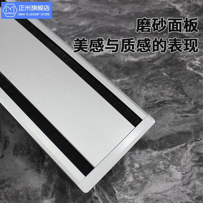 桌面铝合金穿线盒办公桌嵌入式穿线孔盖开面毛刷过线盒孔盖板