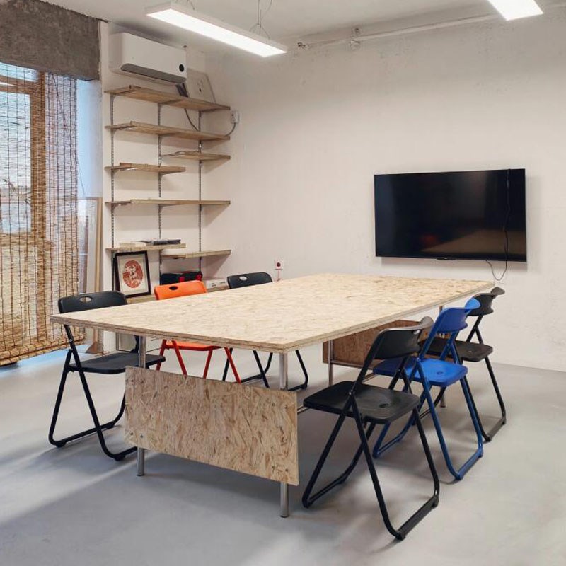 休闲欧松板办公桌电脑会议桌简约长条工作台现代洽谈培训桌