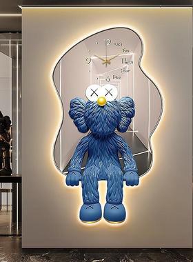 代轻现挂奢led氛围灯精雕画入户玄走廊带灯装饰画卡通儿关童80086