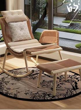 户摇外摇椅躺椅成人家用厅懒人沙发椅客阳单人台藤椅庭院复ACI古