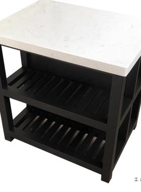 开放式厨房VXB小中岛台可单料理台物柜移动餐边柜置备餐桌独一体