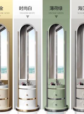 子穿镜全身落用地衣帽架一体家圆形化tb-77595妆镜轻奢旋转商衣店
