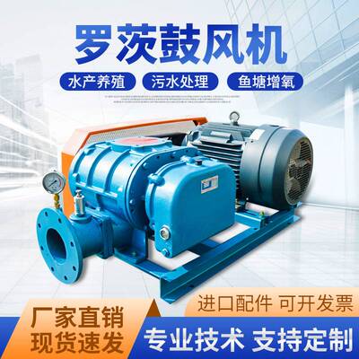 负压三叶罗茨鼓风机真空泵气力输送WSR125加长电机18.5KW 风机