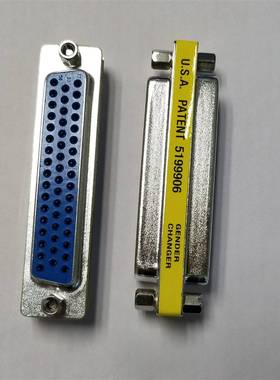 新品DB50芯转接头 DSUB50母转母蓝色镀金d-sub50孔连接头1对1接线