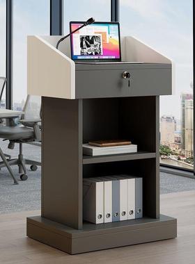 台老师讲桌多媒讲体演宾台迎AL16596台学讲校教室教师讲台桌