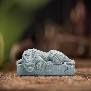 饰盘龙卧龙青鱼NIL缸砂石摆件茶桌茶宠微观造景装 花景宠盆霸气龙