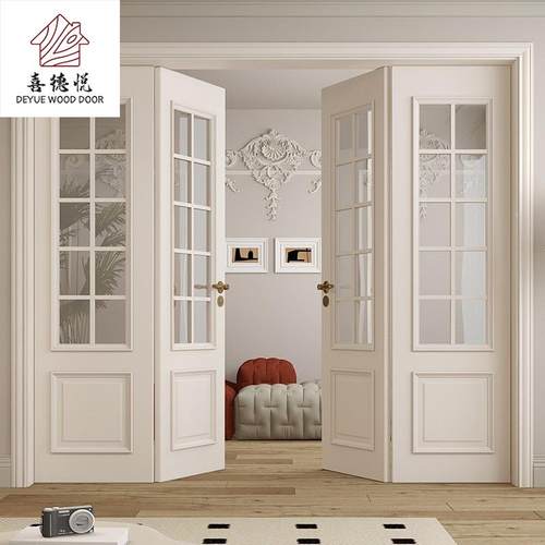南IUW京家生厂产折叠门书厨房复璃古风四扇双开门房玻折叠门