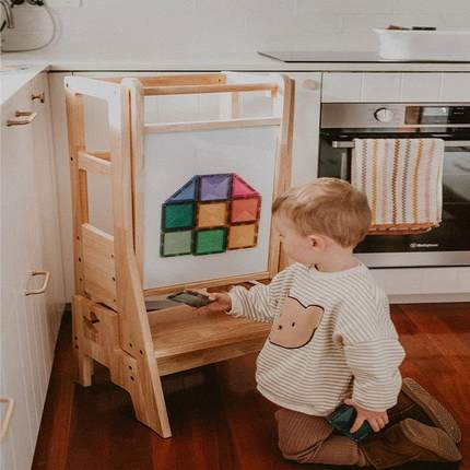 儿童手学习塔台木质儿童凳宝宝洗手阶PHP垫脚凳蒙氏儿童厨房实木