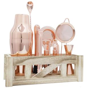 直供不锈钢s034调酒器套装 收纳架件B965套鸡尾酒haker