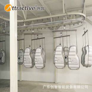 【广东创智】汽车轮毂自动喷漆生产流水线厂家喷涂设备高温固化炉