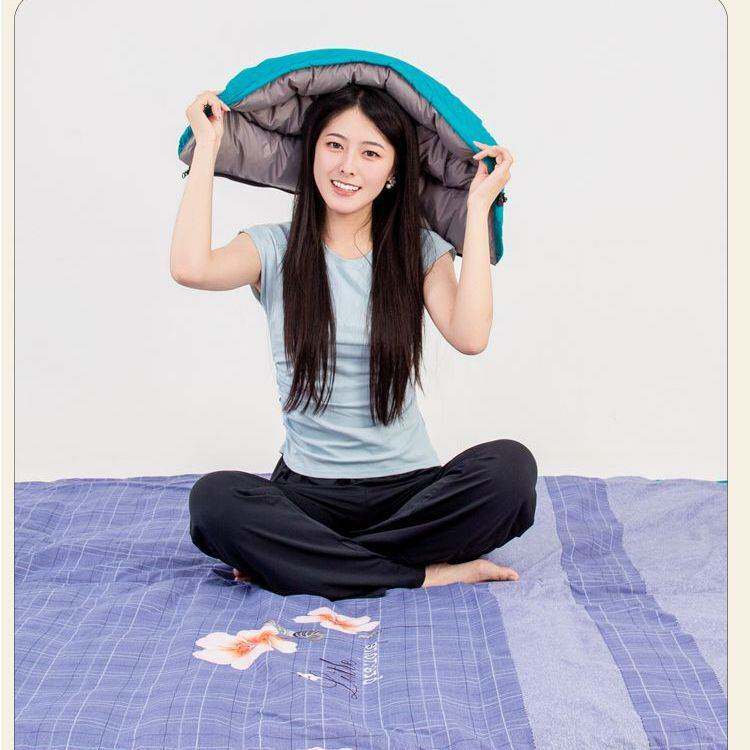 拆洗内胆羽绒睡袋秋冬季成人加宽户外露营防寒鹅绒鸭绒单人双人