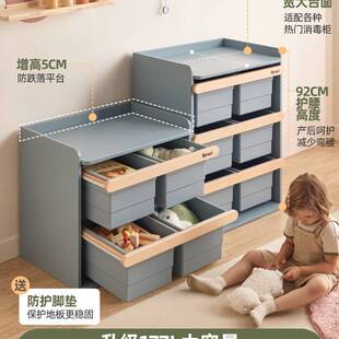 大肚实木儿童玩具收纳箱喂养台储物柜宝宝衣柜置物架书架