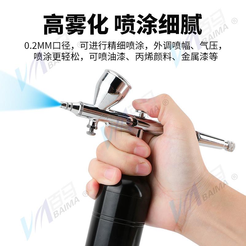 百马EUJ180喷笔双型上色漆喷涂美术彩绘油气泵用喷笔动外模调0.2m