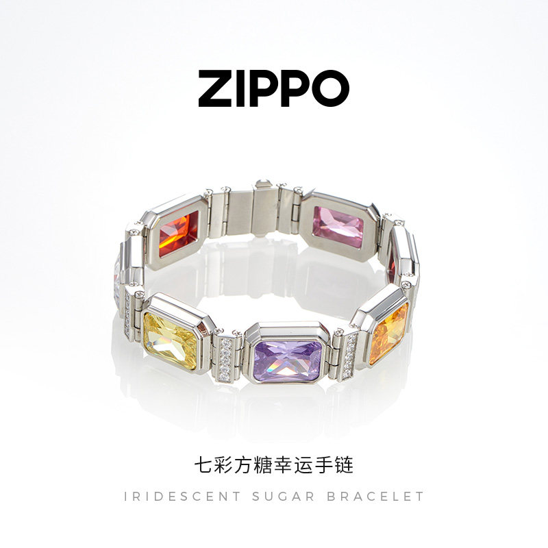 七彩方糖幸运手链爆闪锆石女士钛钢手链小众设计轻奢风生日礼物,饰品/流行首饰/时尚饰品新,手链,淘宝优惠券,粉丝福利购,淘宝优惠卷
