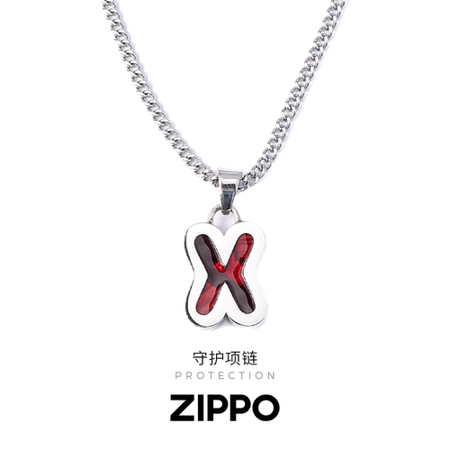 Zippo/之宝守护项链MODOLI联名碳纤维钛钢小众设计520礼物送女友