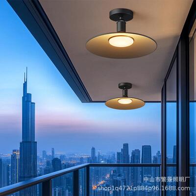 户外水吸顶灯22426入玄关灯工业门廊防灯阳台顶灯新风款极简户庭