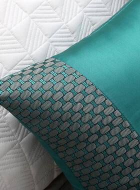 代轻奢样间床上品绿色系别墅软装端主卧高时尚样板PHB板房床用品