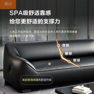 沙办公发简无品牌/约现代休闲休商区黑色极简务会客接待办息公室