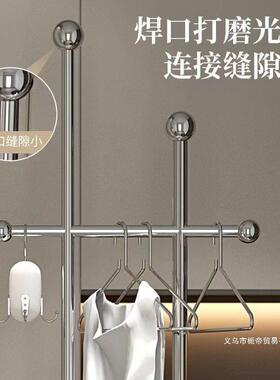 挂衣架立防式落地衣帽滑架高颜值家用卧室落YVB地式衣架不锈物钢