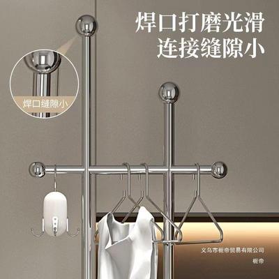 挂衣架立防式落地衣帽滑架高颜值家用卧室落YVB地式衣架不锈物钢