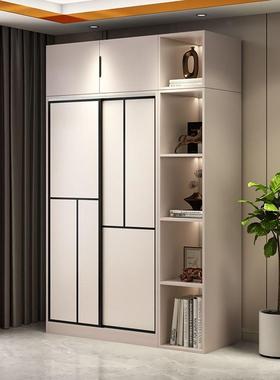 衣家用卧室柜子租屋出柜拉门储推物柜小户型衣服柜简易IBG多层收