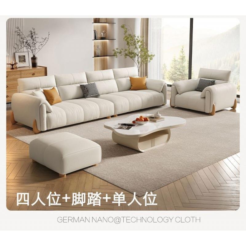 奶油风厅沙发客2025款简约新现代琴键大象钢耳朵猫抓布艺沙发CZG