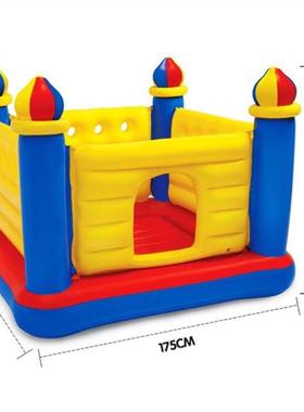 ITE儿X48259充气城堡跳跳乐蹦蹦床折叠小型室AFR童内淘气N堡