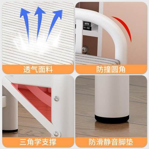 4I钢丝可折叠式双人单90宽的单人人床DQG床家用经床济型80公分小c