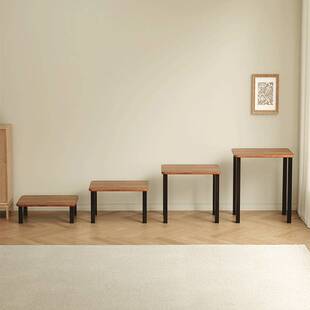 实木置物架一层落地厨房花盆鱼缸主机加垫高底座托盘矮小支架