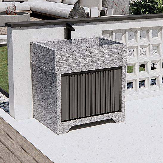 花岗岩洗衣池台盆一体成型水槽带搓衣板阳台洗衣柜室外庭院户外