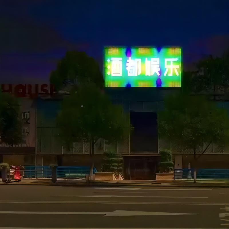W-0101高楼玻璃幕墙钢丝绳灯彩屏全彩条卷帘挂网显示格屏户外防水