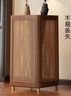 实木伞架置物架用门口桶藤编放伞ZLO筒商用沥家水伞雨架伞入户收