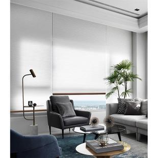 日夜蜂帘巢遮帘百叶帘免打孔拉珠隔热防YKF窗晒遮光降噪卧室阳电