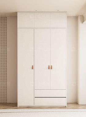 加18MM欧用松板衣柜家厚D4649934卧室现代到顶实木柜纳子白色收大